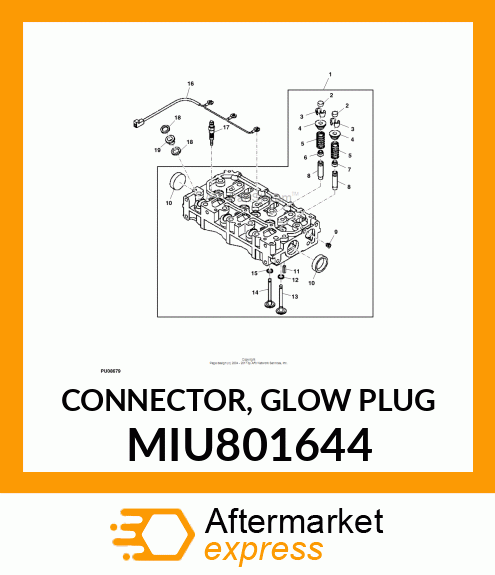 CONNECTOR, GLOW PLUG MIU801644