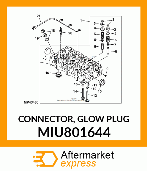 CONNECTOR, GLOW PLUG MIU801644