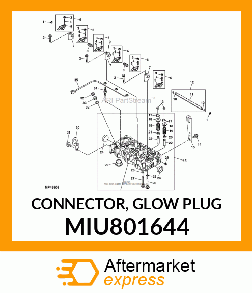 CONNECTOR, GLOW PLUG MIU801644