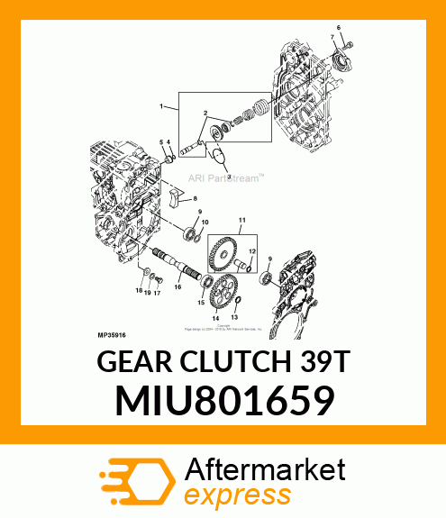 GEAR CLUTCH 39T MIU801659