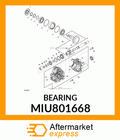 BALL BEARING, BEARING, BALL MIU801668