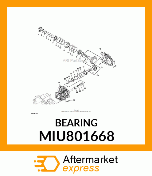 BALL BEARING, BEARING, BALL MIU801668