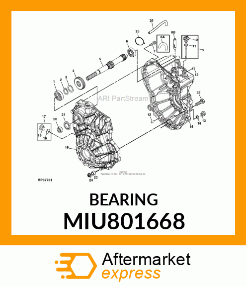 BALL BEARING, BEARING, BALL MIU801668