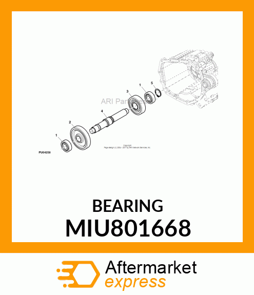 BALL BEARING, BEARING, BALL MIU801668