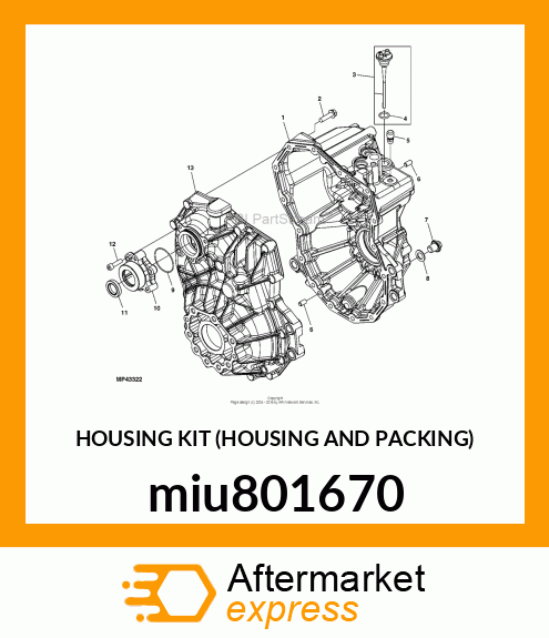 HOUSING KIT (HOUSING AND PACKING) miu801670