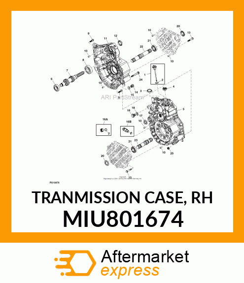 TRANMISSION CASE, RH MIU801674