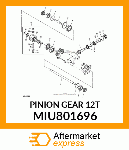 PINION GEAR 12T MIU801696