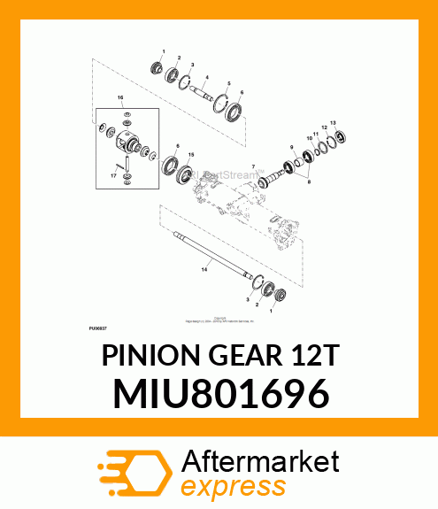 PINION GEAR 12T MIU801696