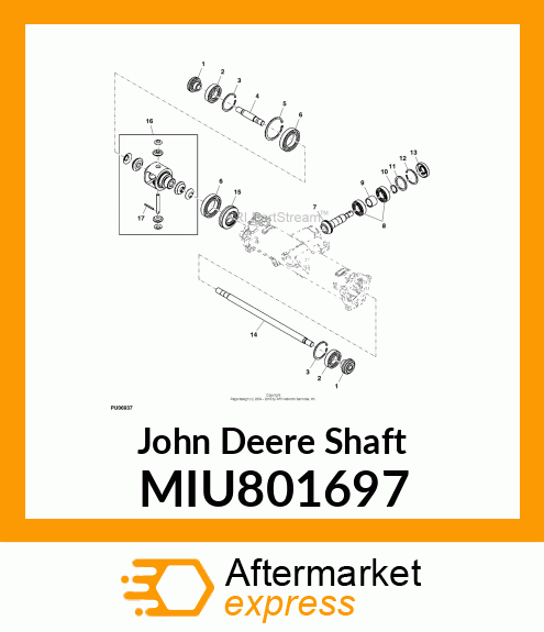 SHAFT FRONT 1ST L MIU801697