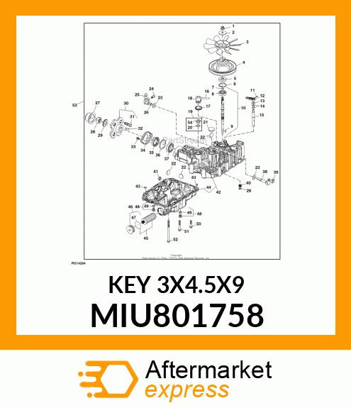 KEY 3X4.5X9 MIU801758