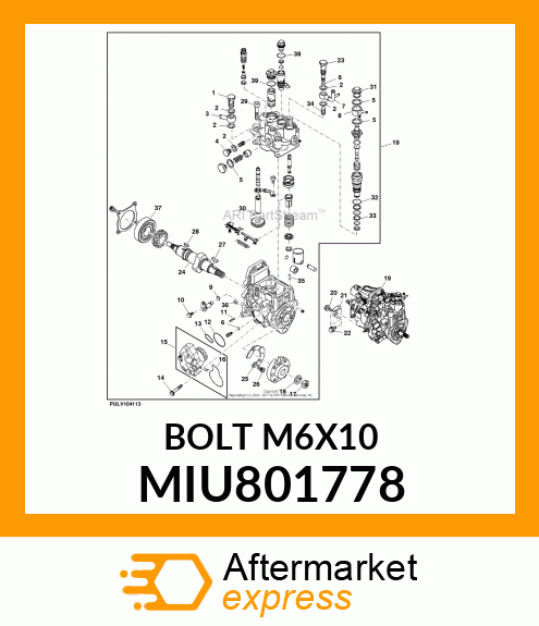 BOLT M6X10 MIU801778