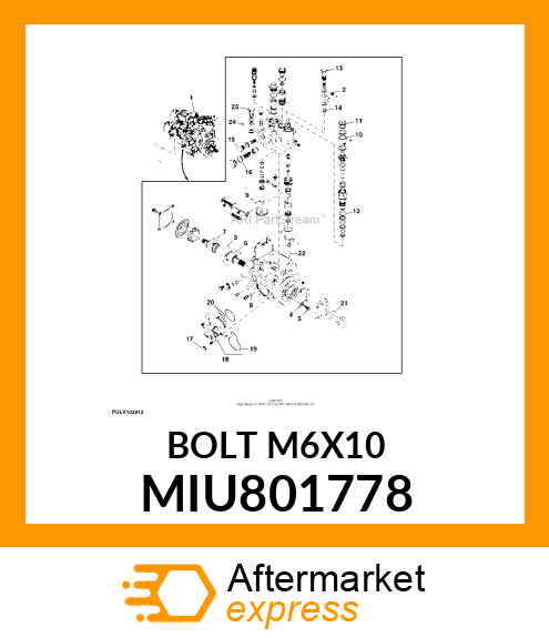 BOLT M6X10 MIU801778