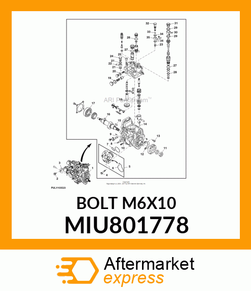 BOLT M6X10 MIU801778