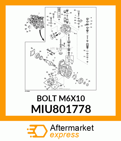 BOLT M6X10 MIU801778