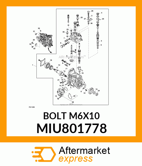 BOLT M6X10 MIU801778