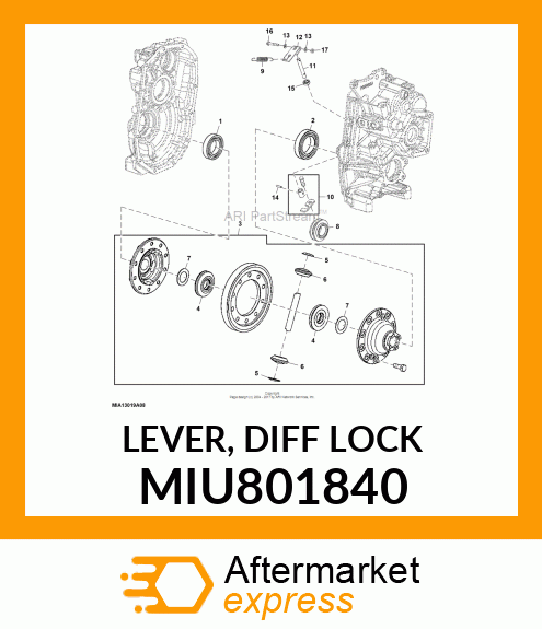 LEVER, DIFF LOCK MIU801840