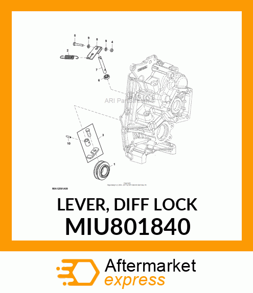 LEVER, DIFF LOCK MIU801840