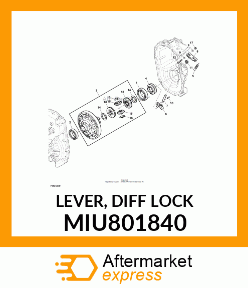 LEVER, DIFF LOCK MIU801840