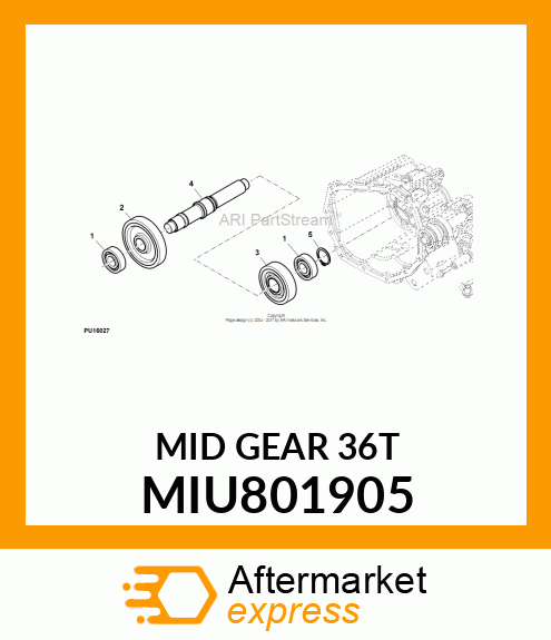 MID GEAR 36T MIU801905