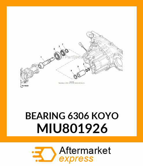 BEARING 6306 KOYO MIU801926