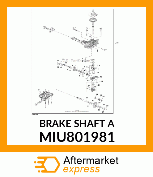 BRAKE SHAFT A MIU801981