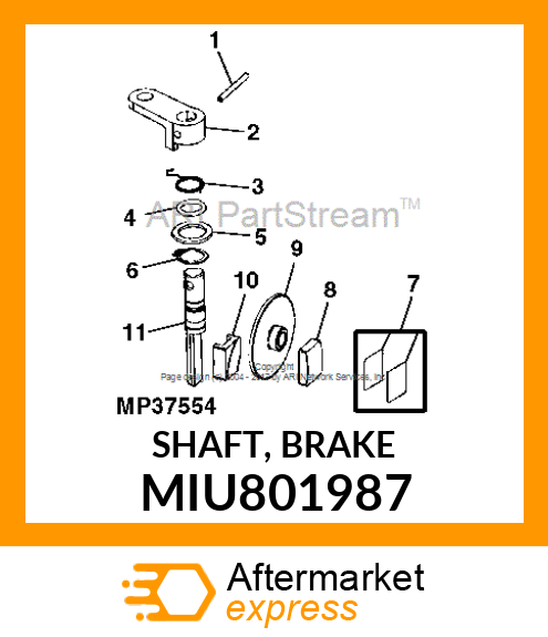 SHAFT, BRAKE MIU801987