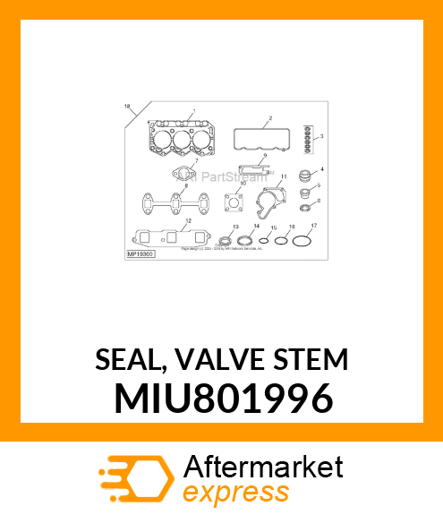 SEAL, VALVE STEM MIU801996