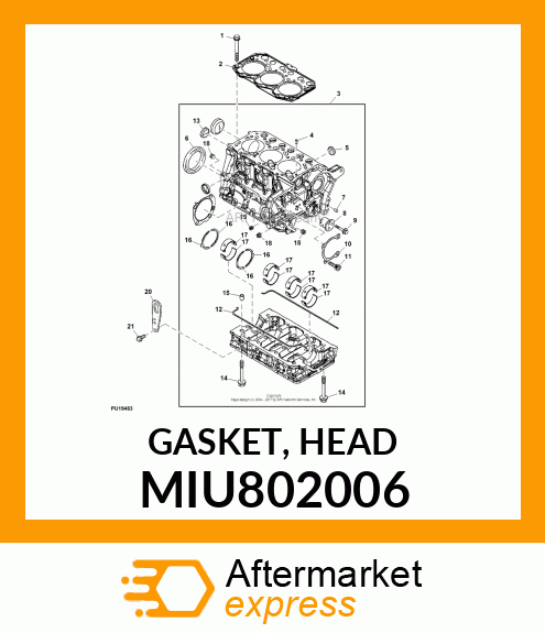 GASKET, HEAD MIU802006