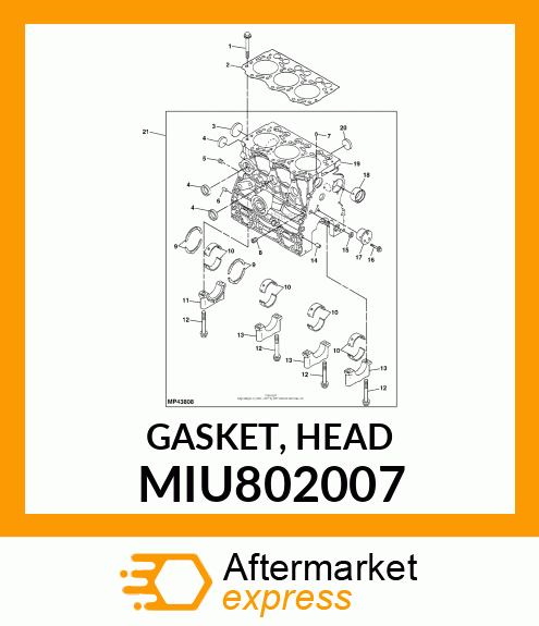 GASKET, HEAD MIU802007