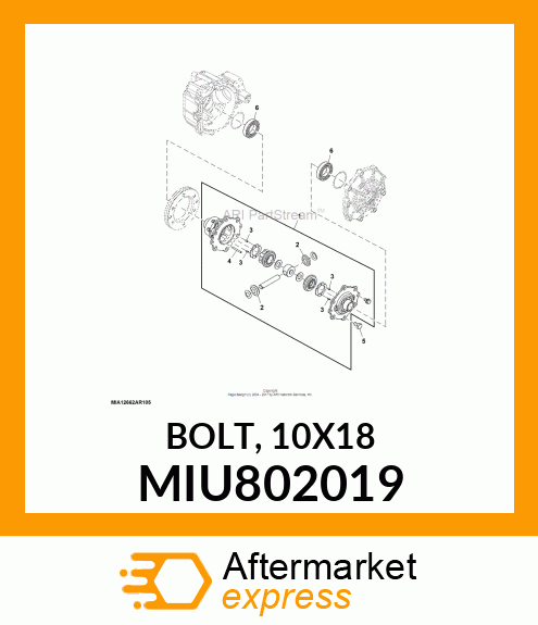 BOLT, 10X18 MIU802019