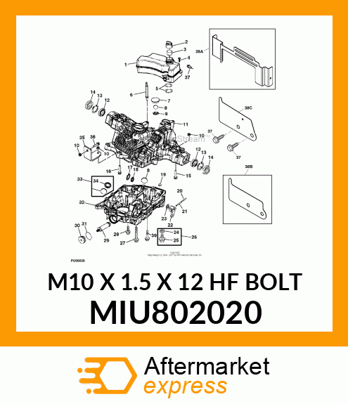 M10 X 1.5 X 12 HF BOLT MIU802020