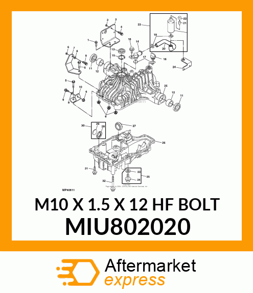 M10 X 1.5 X 12 HF BOLT MIU802020