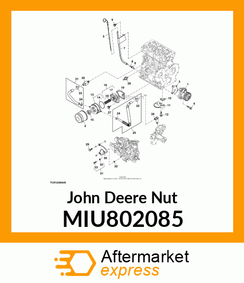 NUT, OIL COOLER MIU802085