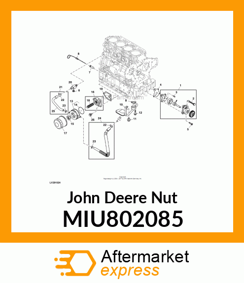 NUT, OIL COOLER MIU802085