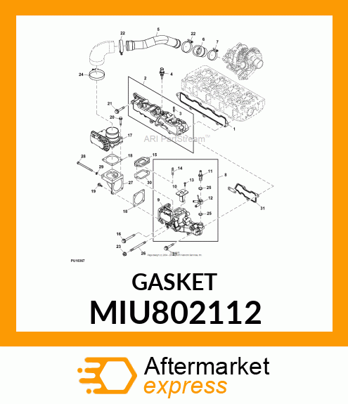 GASKET, COLLECTOR MIU802112