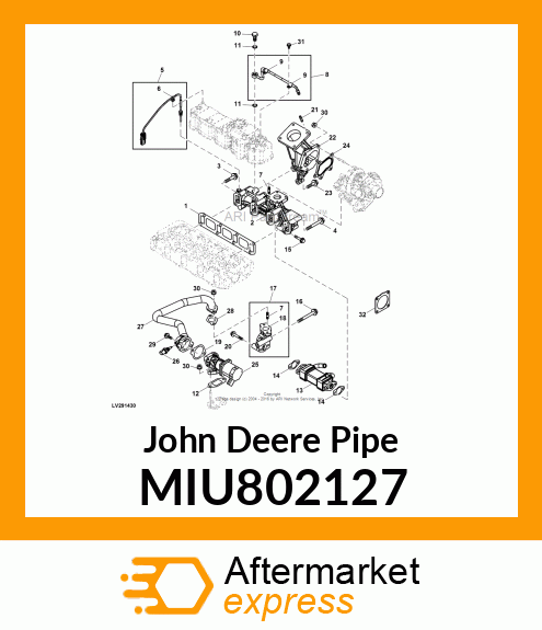 PIPE,EGR OUT MIU802127