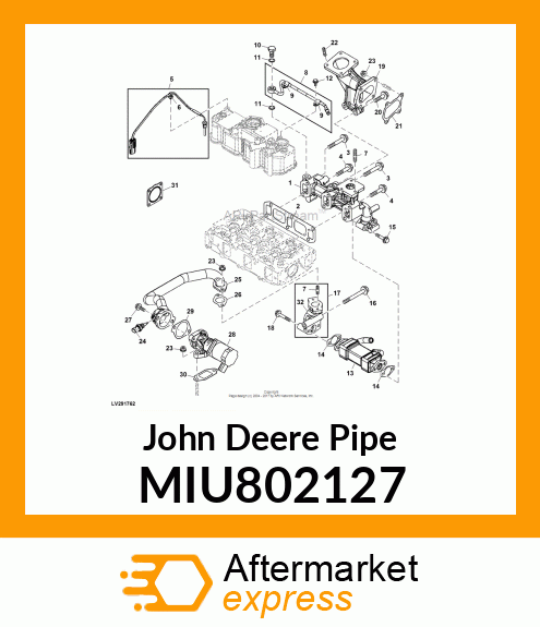 PIPE,EGR OUT MIU802127