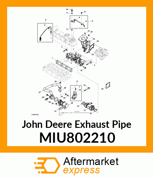 PIPE, EXHAUST MIU802210