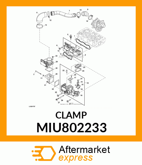 CLAMP, HOSE 75 MIU802233