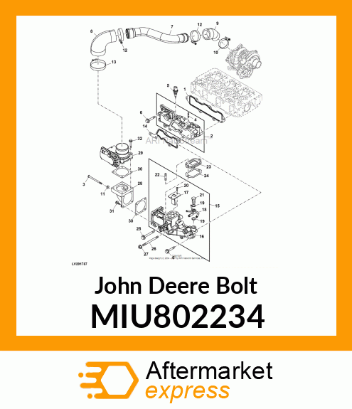 STUD,BOLT 8 X 105 MIU802234