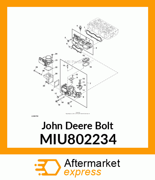 STUD,BOLT 8 X 105 MIU802234