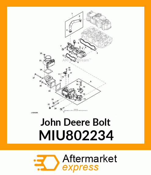 STUD,BOLT 8 X 105 MIU802234