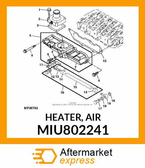 HEATER, AIR MIU802241