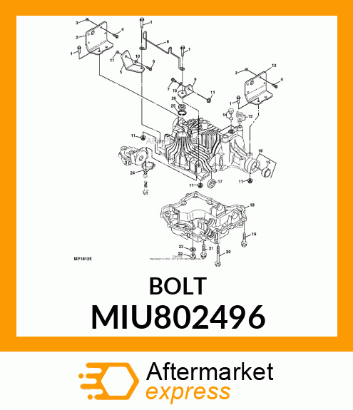 M8X1.25X75 HF BOLT MIU802496