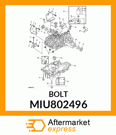 M8X1.25X75 HF BOLT MIU802496