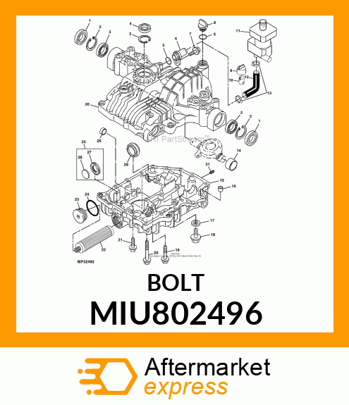 M8X1.25X75 HF BOLT MIU802496