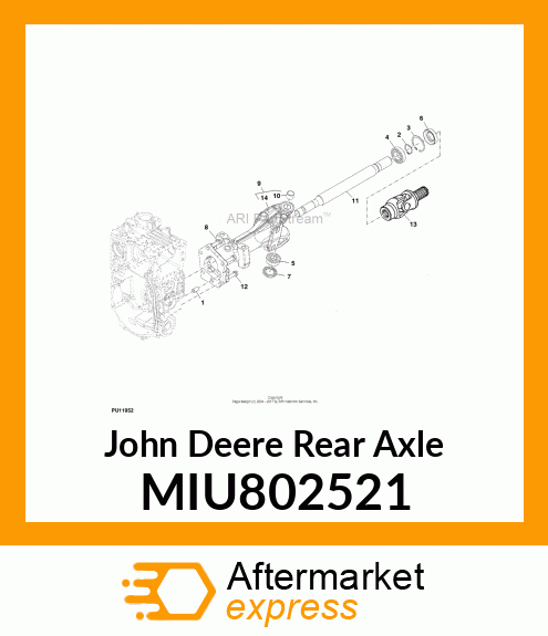 CASE, REAR AXLE L MIU802521