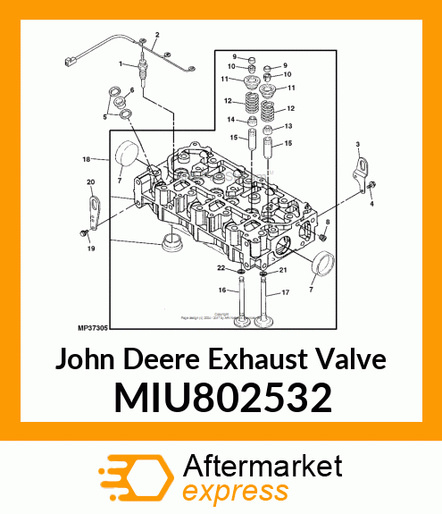 VALVE, EXHAUST MIU802532