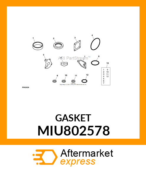 GASKET, HO MIU802578