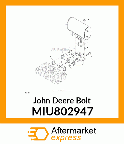 BOLT, BOLT, M8X50 10.9 MIU802947